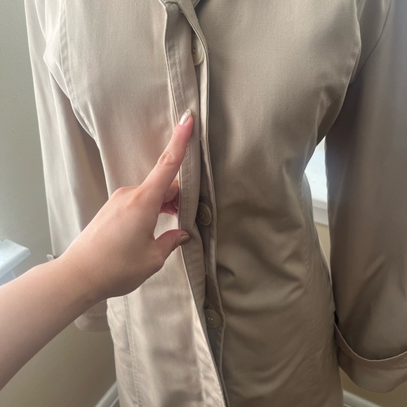 London fog tan trench coat size regular 8 - Picture 12 of 16